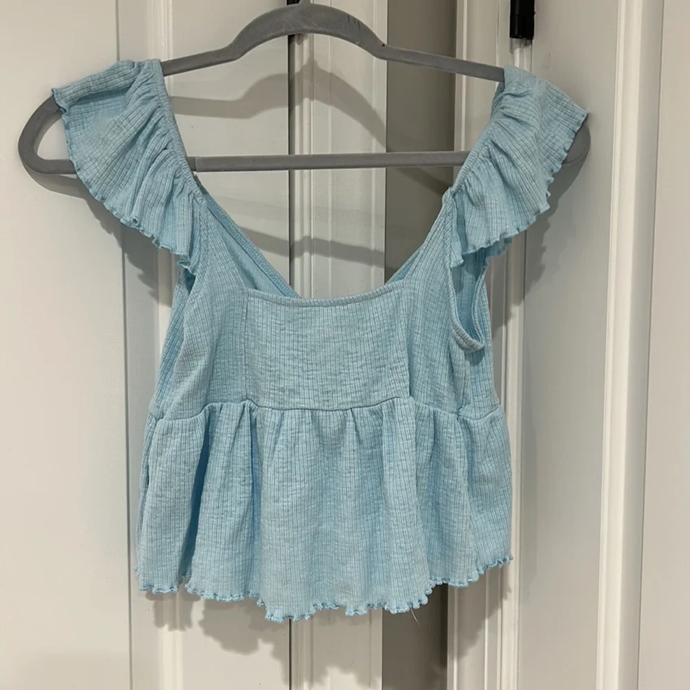 Women's Ruffled Red Top - Picture 4 of 4